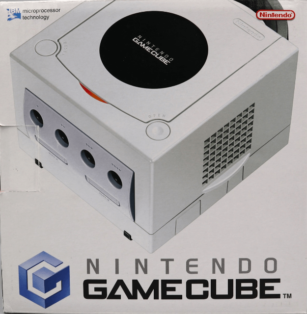 Pearl White Gamecube System box art for Gamecube